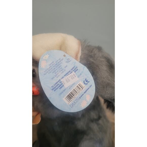 Dakin Real Bunny Gray Plush Rabbit 18” with Bow NWT Lifelike Animal Applause... - Picture 4 of 9